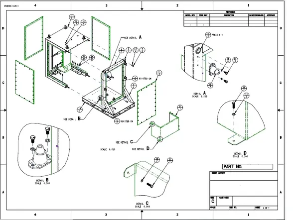 Manufacturing drawing package detail